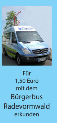 Für 1,50 € mit dem Bürgerbus Radevormwald erkunden.