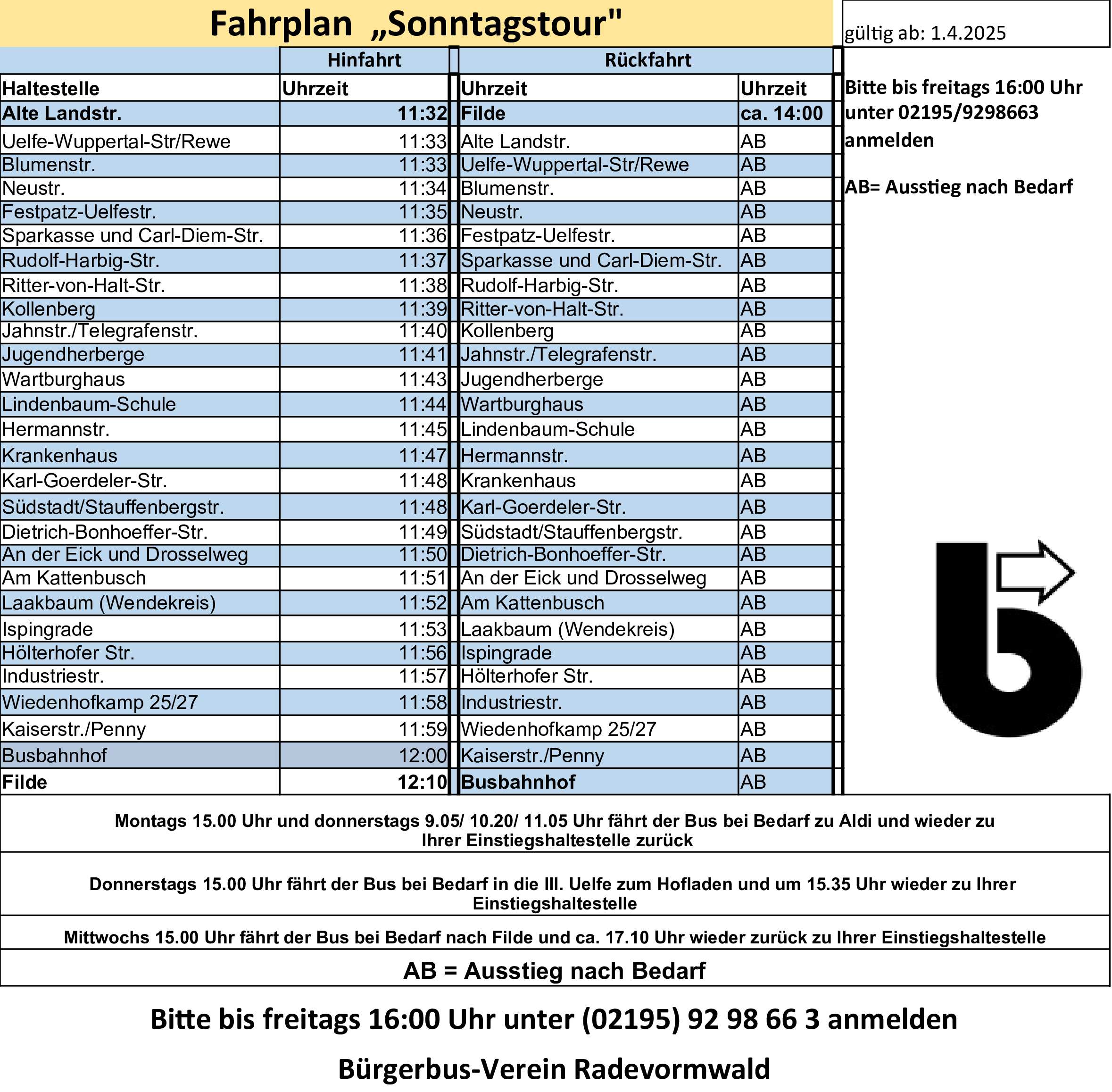 Fahrplan Sonntagstour 2025-04-farbig